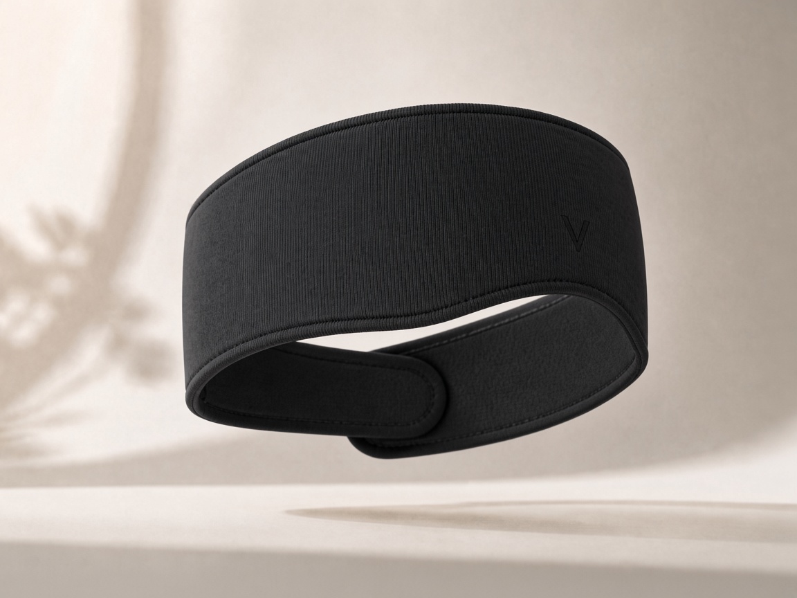VARRK Ro i färgen Noir svävar över ett varmt elfenbensvitt podium